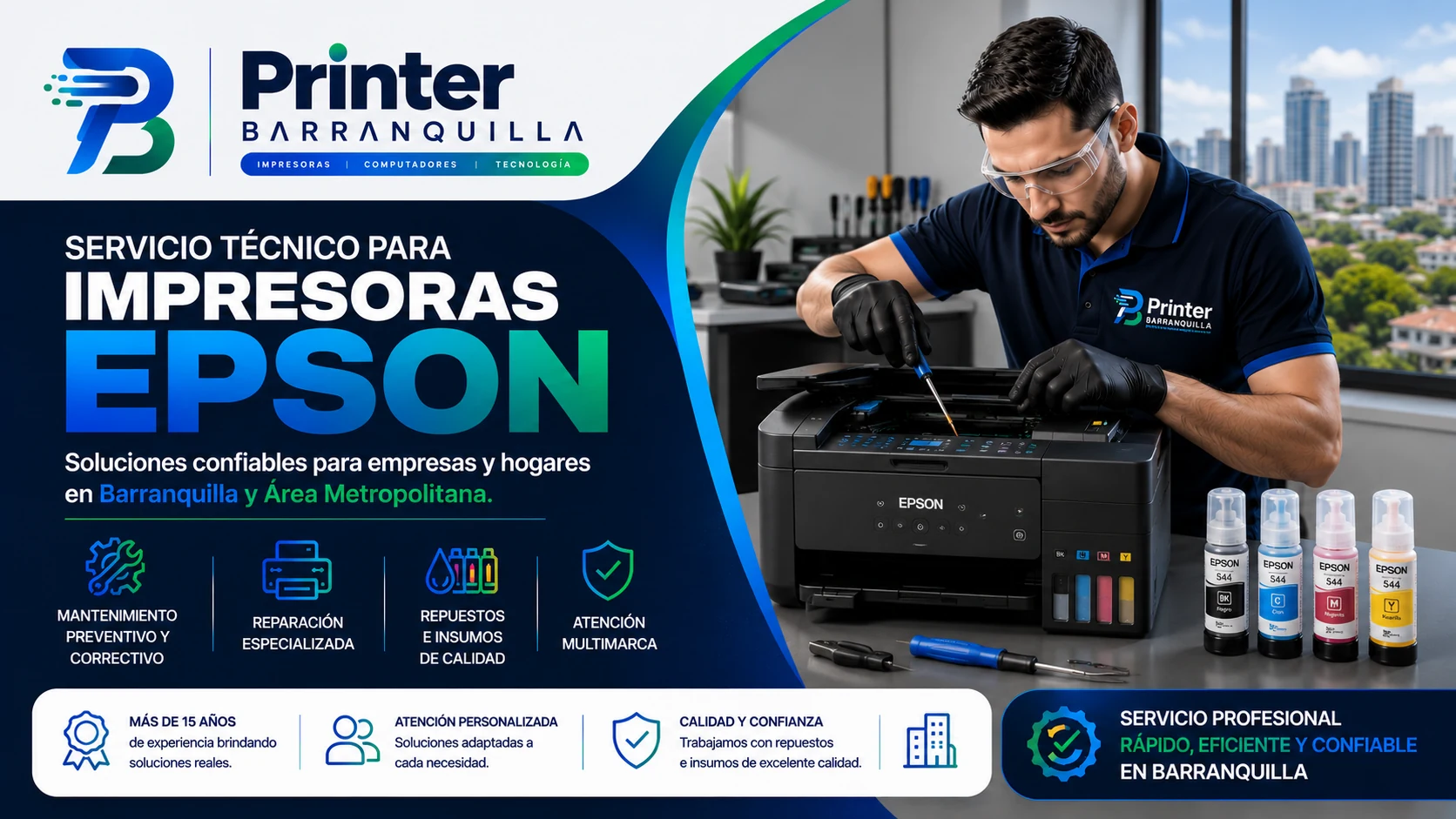 Servicio técnico de impresoras Epson en Barranquilla