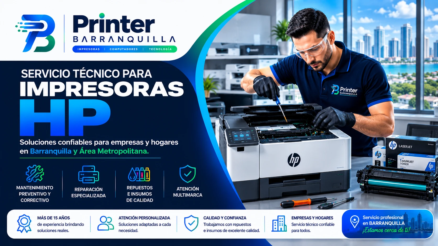 Servicio técnico de impresoras HP en Barranquilla