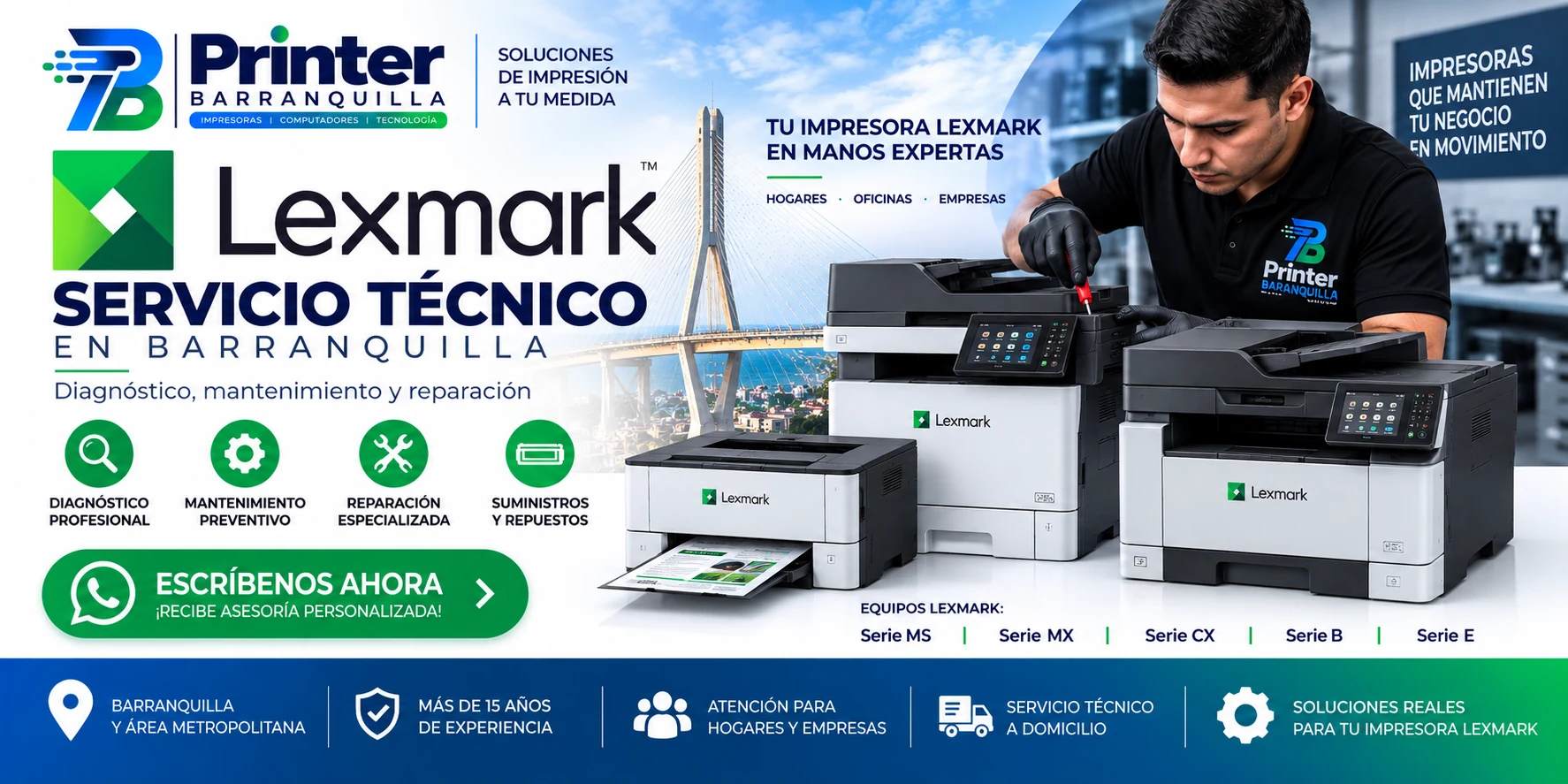 Servicio técnico de impresoras Lexmark en Barranquilla