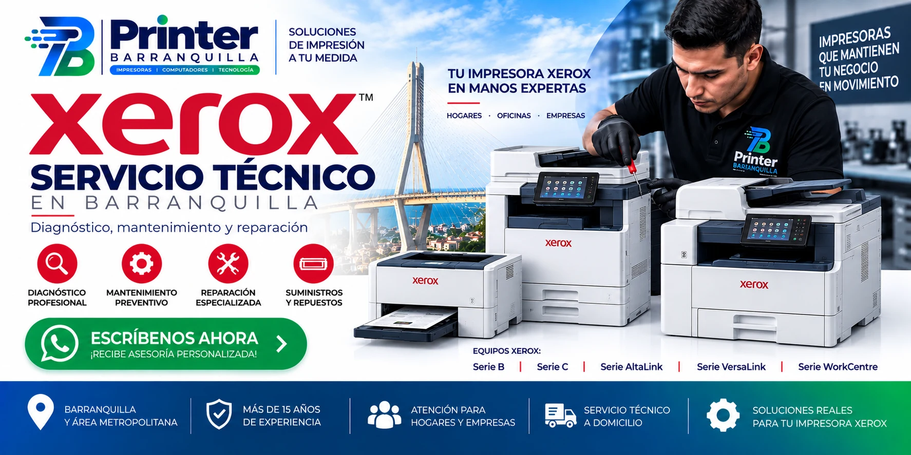 Servicio técnico de impresoras Xerox en Barranquilla